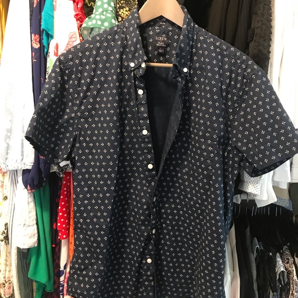J CREW Flex Wash Slim Anchor Button Down